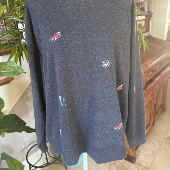 Lou and Grey ladies XXL petite crewneck sweatshirt NWT SUPER SOFT grayish black - Picture 11 of 14